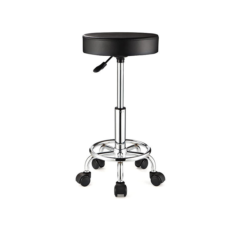Bar Stool with Adjustable Height, Swivel Wheels, Suitable for Hairdressers, Mobile Office Chair, Modern Minimalist Style