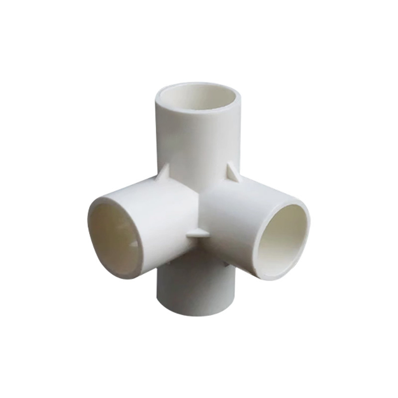 White Pvc Plastic Water Supply Pipe Three-Way Elbow Straight-Through Union Valve DIY Accessories 32 40 50mm Adapter