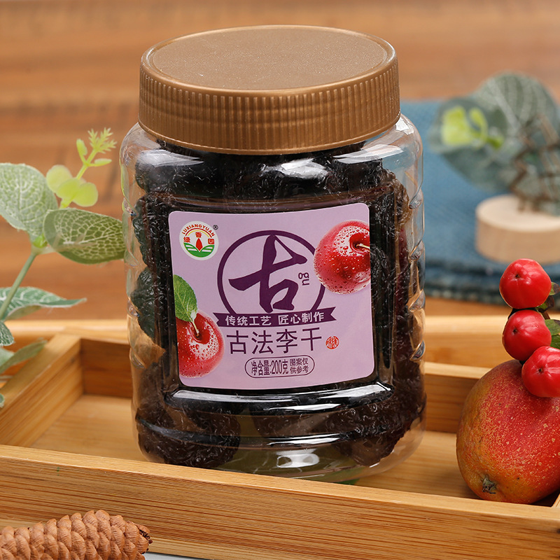Зеленые сушеные сливы Сяньюань 200г консервированные для офисных закусок, производитель 22 банки/упаковка
