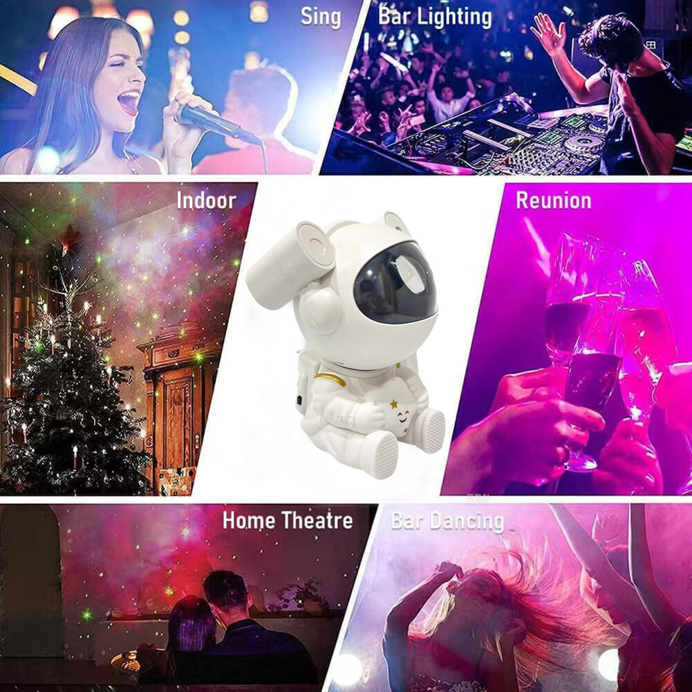 Starry Sky Projector Lamp 2025 New Star Astronaut Starry Sky Atmosphere Lamp Cross-Border Hd Home Projector Bedroom