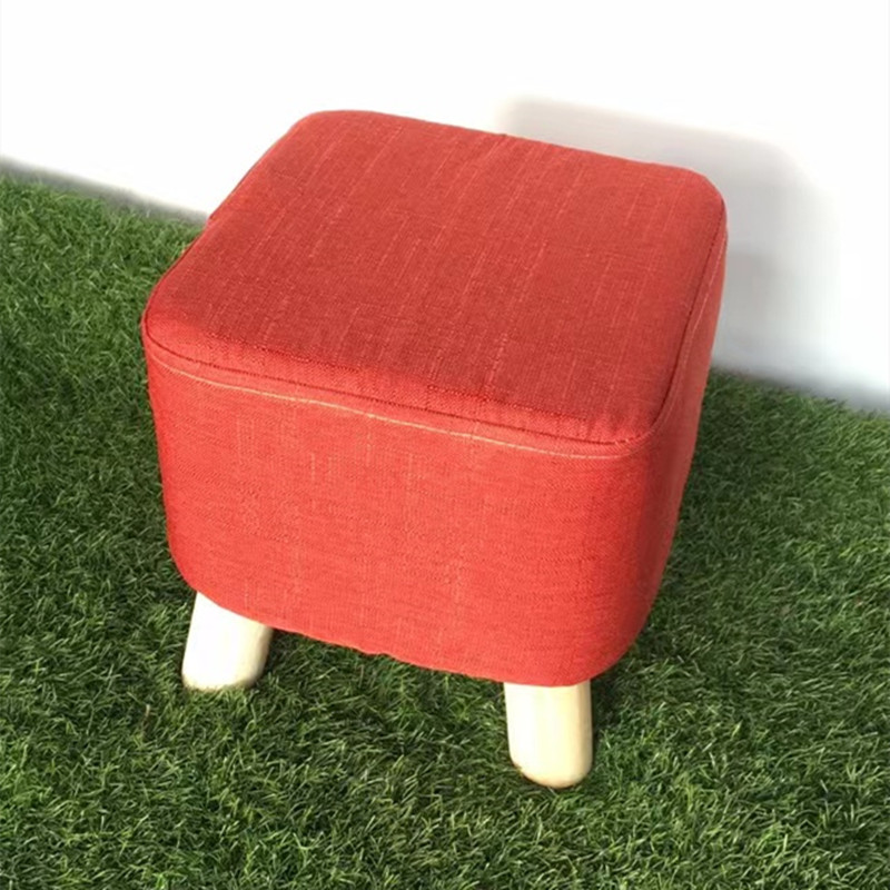Custom Solid Wood Small Stool Shoe Changing Stool Printed logo Sofa Stool Children's Stool Shang Super Mother and Baby Store Gift