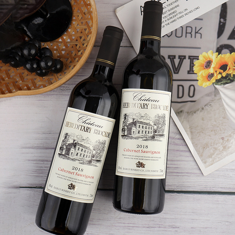 Tianqi wine manufacturer 14 degrees French red wine Cabernet Sauvignon dry red wine 750ml full box of red wine wholesale