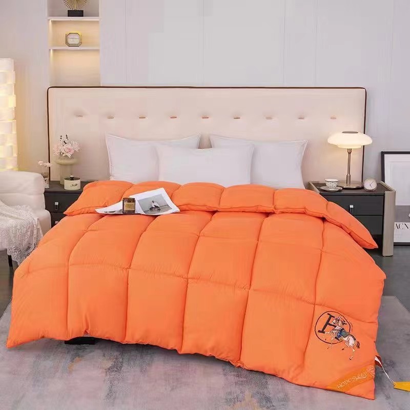 Get Rich Immediately Velvet Quilt Thickened Orange Winter Quilt for Guesthouses and Hotels, down Velvet Quilt Core, Wholesale for Supermarkets, Group Purchase Gifts