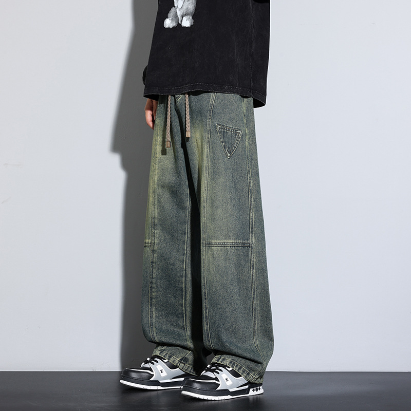 Jyf-M8825 American Scimitar Jeans Men's Loose Men's New Casual Pants Pants Autum New Straight Leg