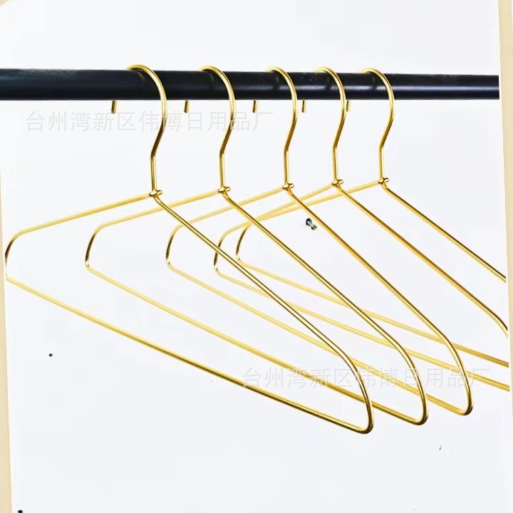 Unprinted aluminum wire hanger golden aluminum wire hanger aluminum wire hanger manufacturers wholesale aluminum alloy hanger