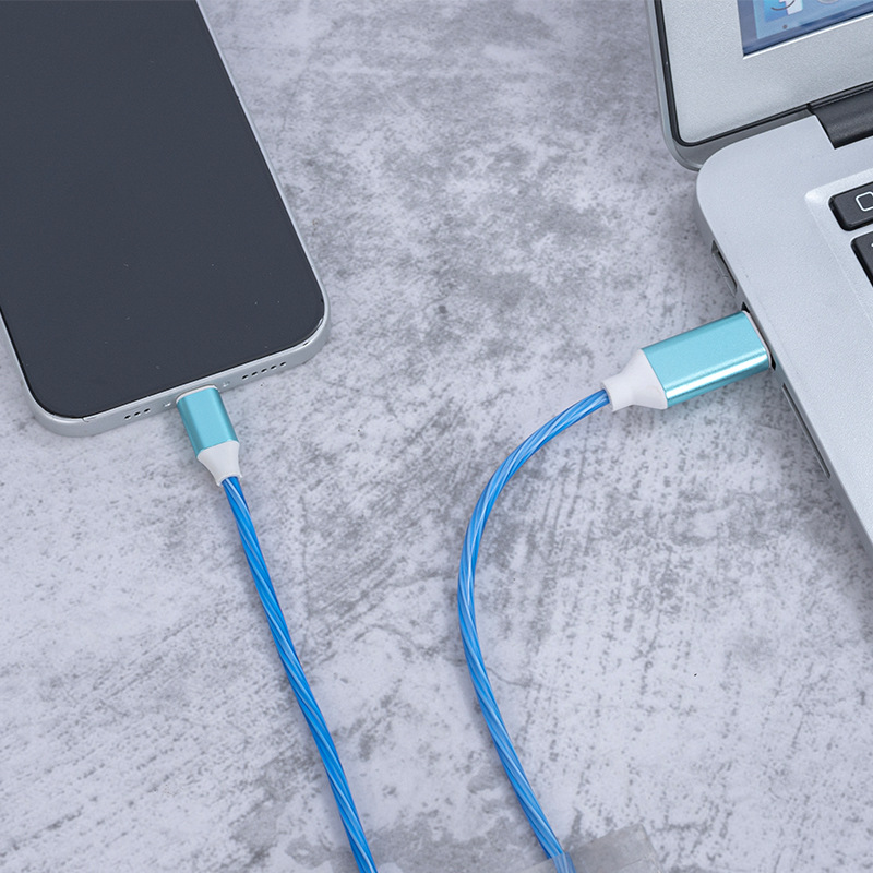 Cross-Border Data Cable Pure Copper Streamer 120W Charging Power Mobile Phone Computer Tablet One to Three Streamer Charging Cable