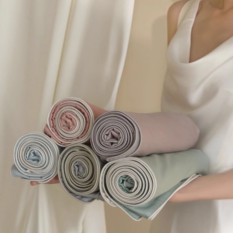 Cool 60-Count Lyocell Tencel Summer Blanket Air-Conditioned Blanket Pure Color Ice Silk Office Nap Blanket Summer