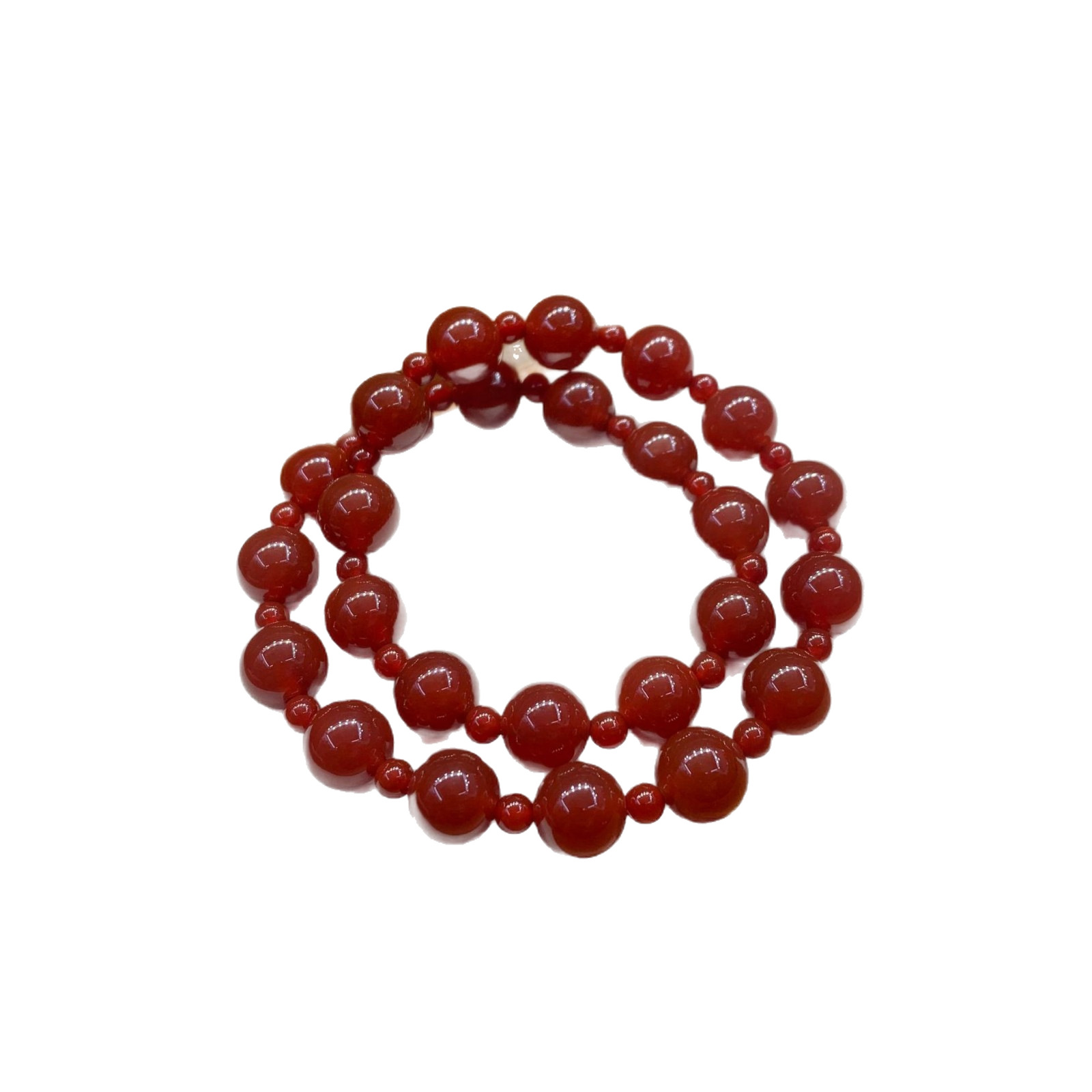 Let Me Shine: Xu Yan Zhao Lusi's Same Style Natural Red Agate Bracelet, Light Luxury Fashion Stackable Women's Bracelet, Live Broadcast Version