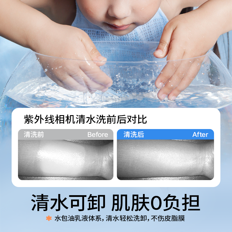 Internet Celebrity's Same Style Children's Sunscreen, Uv Protection for Babies, Physical Sunscreen Lotion, Small Blue Tube