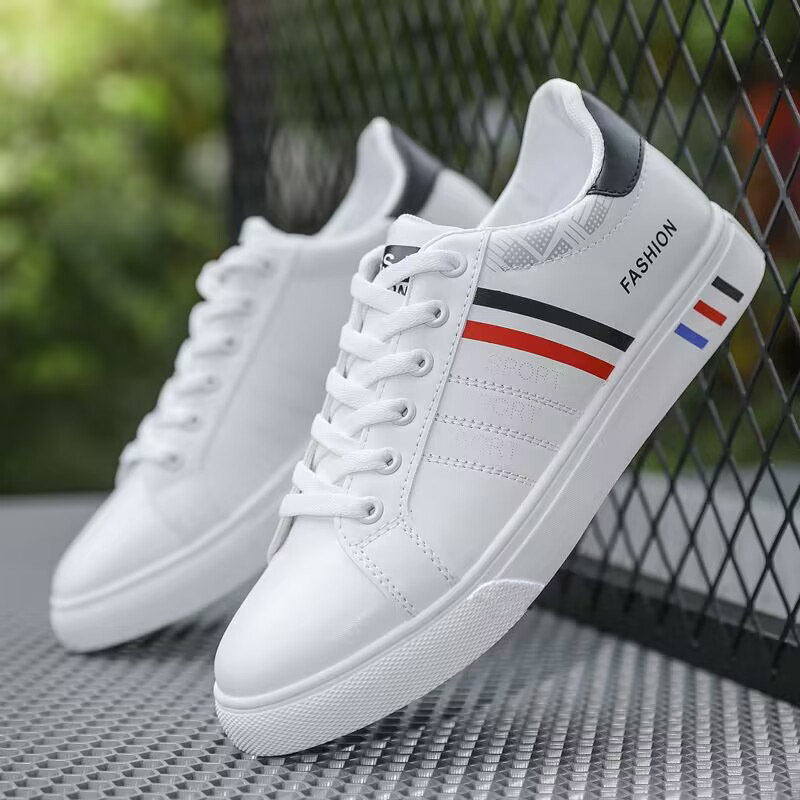 Summer Men's Shoes 2024 New Korean Style Versatile White Shoes Student Flats Shoes Men's Trbottomyy Sports and Casual Shoes
