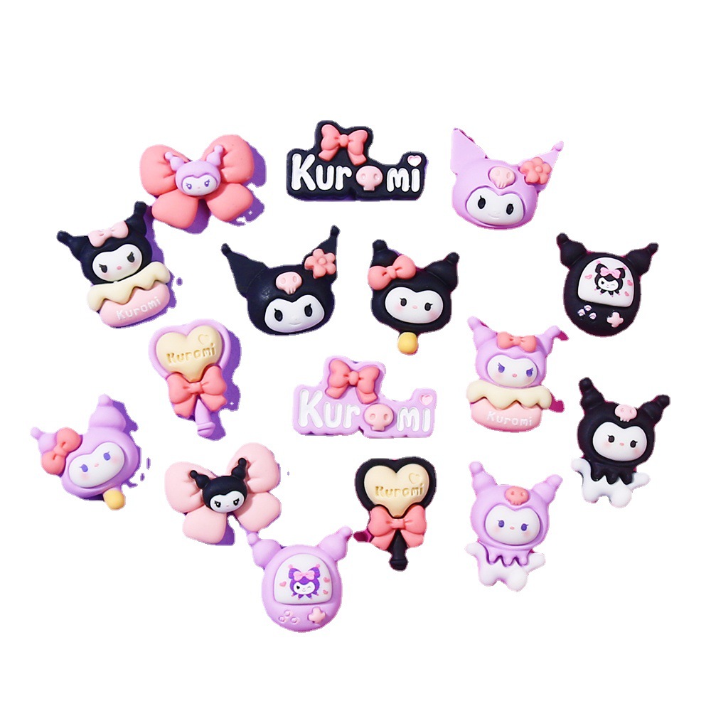 Purple series cartoon diy material package cream glue mobile phone shell resin hairpin jewelry accessories handmade