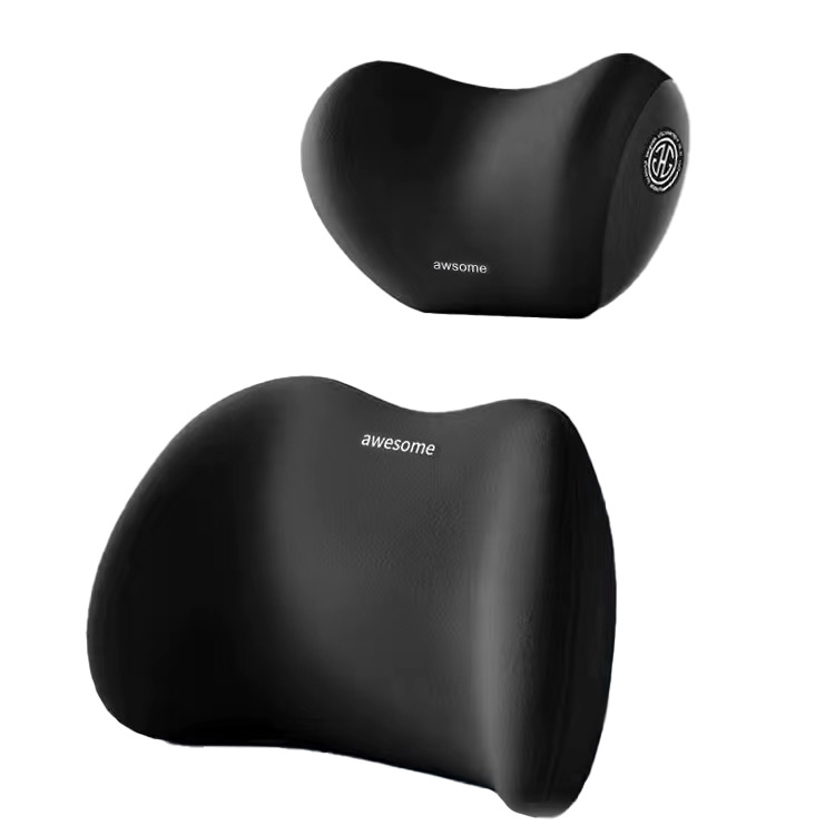 Memory Foam Lumbar Support Pillow Car Neck Pillow Cushion Car Headrest Lumbar Support Set Car Cushion Chair Cushion
