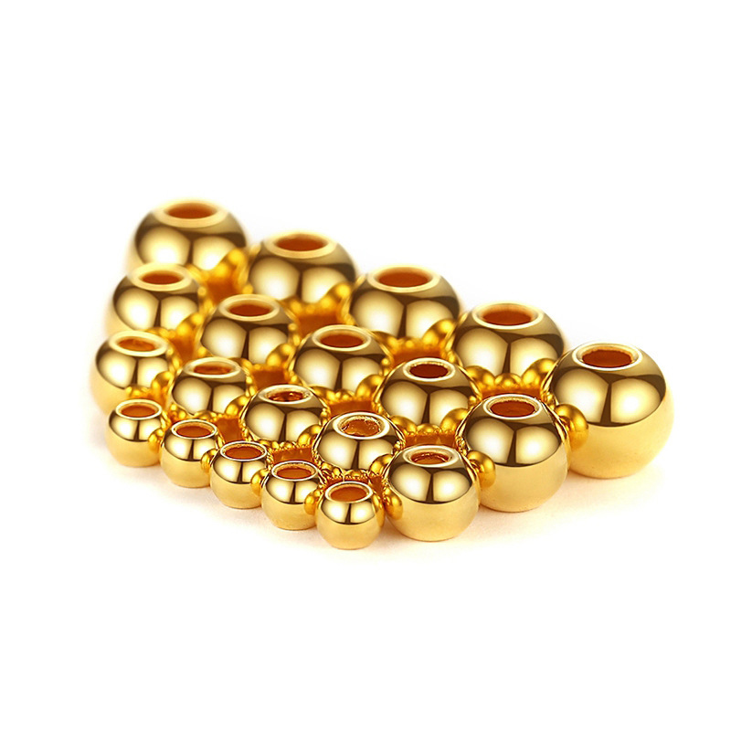 Pure Gold 999 Transfer Bead Bracelet Women's Bracelet DIY Accessories Jewelry Gold Beads Jewelry Water Shell Gold Jewelry Wholesale Model