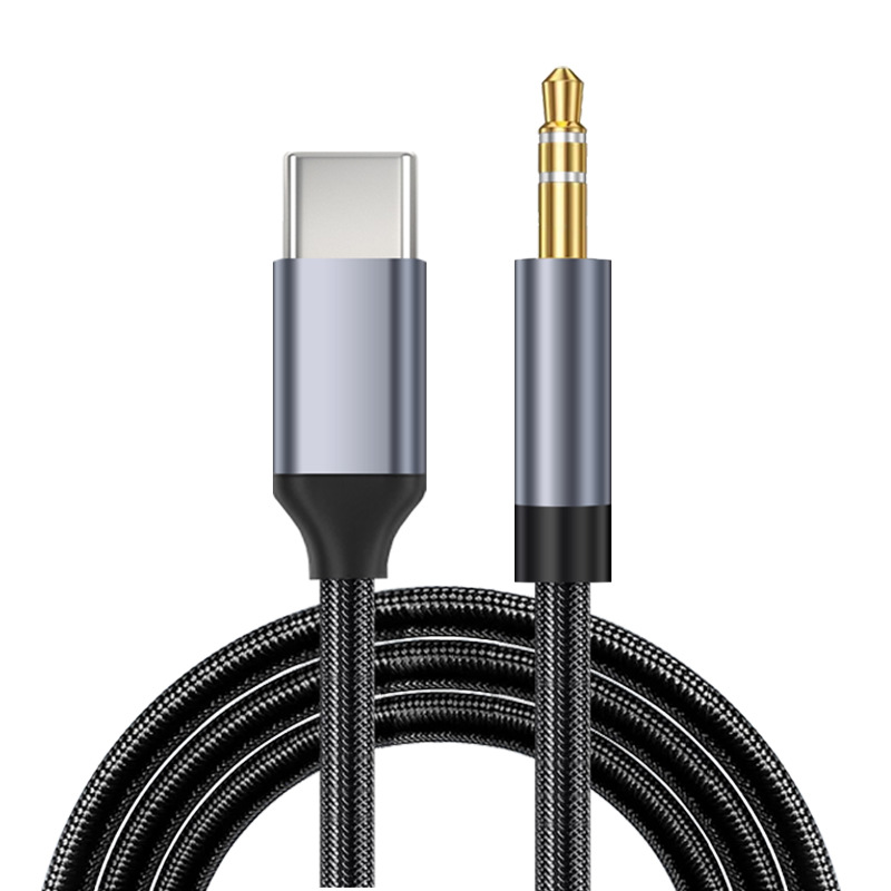 3m braided line typec to 3.5 car line car audio computer connector for Apple mobile phone audio line