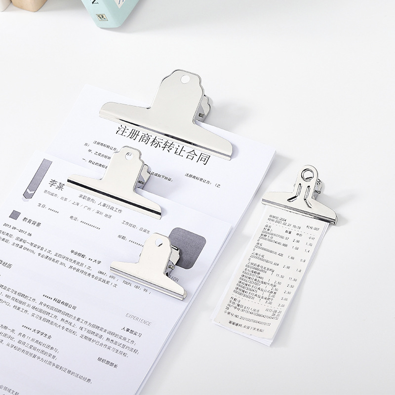 Guangkai Clip Metal Office Stationery File Clip Round Ticket Clip Stainless Steel Magnetic Clip Factory Wholesale