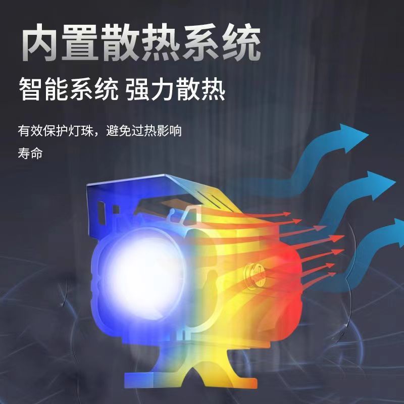 Electric Motorcycle Light Takeaway Rider Modified External Laser Spotlight with Lens