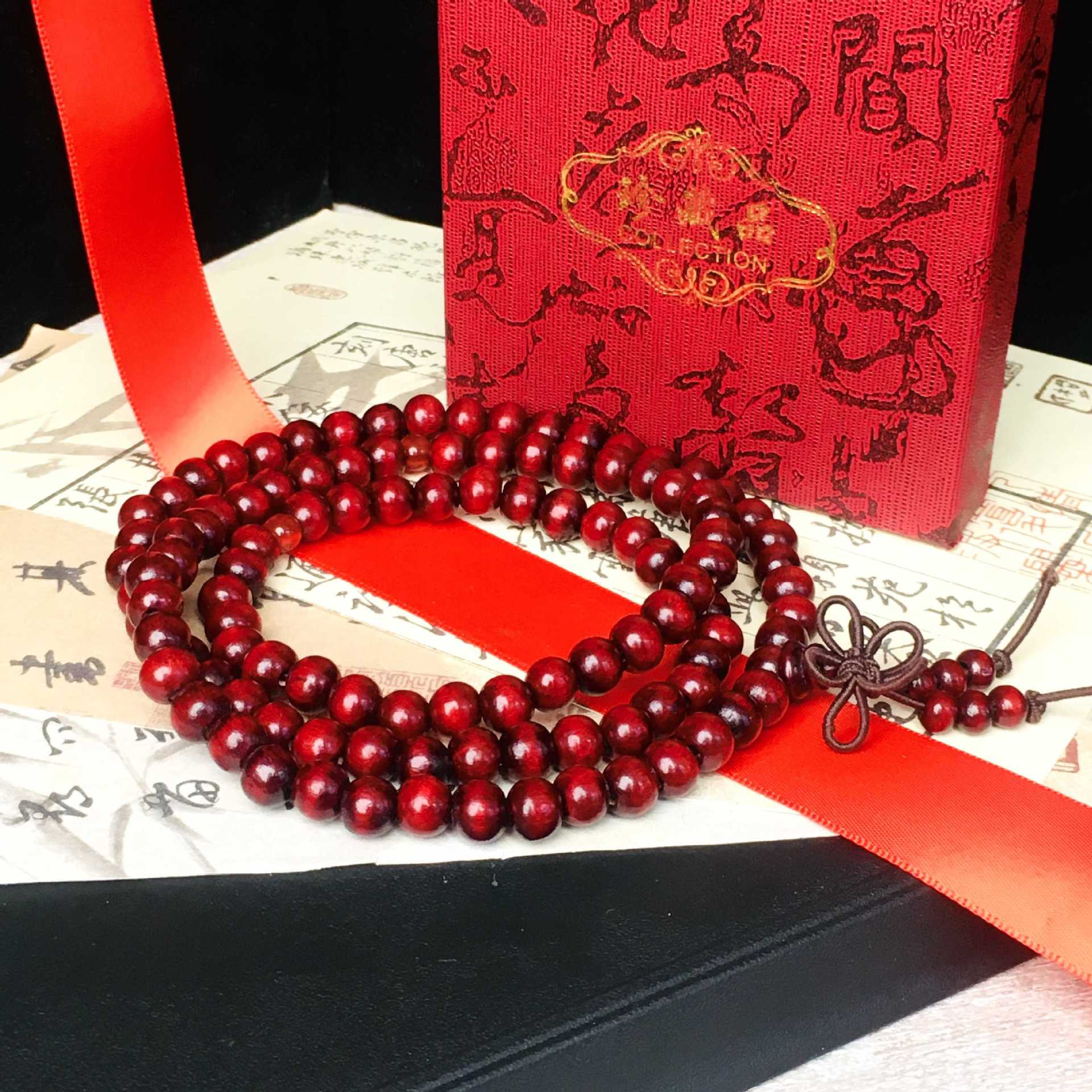 108 Red Apple Beads