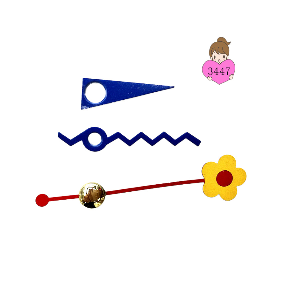 Metal Clock Pointer Pencil Education Card Ventilated DIY Children Handmade Clock Hand Accessories Thick Shaft Seiko Shaft Clock Hand