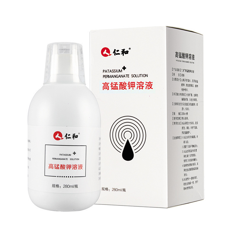 Renhe Potassium Permanganate Solution Can Be Used by Both Men and Women for Private Parts Care, Cleaning, Disinfection, External Use, and Sitz Bath. Available for Dropshipping