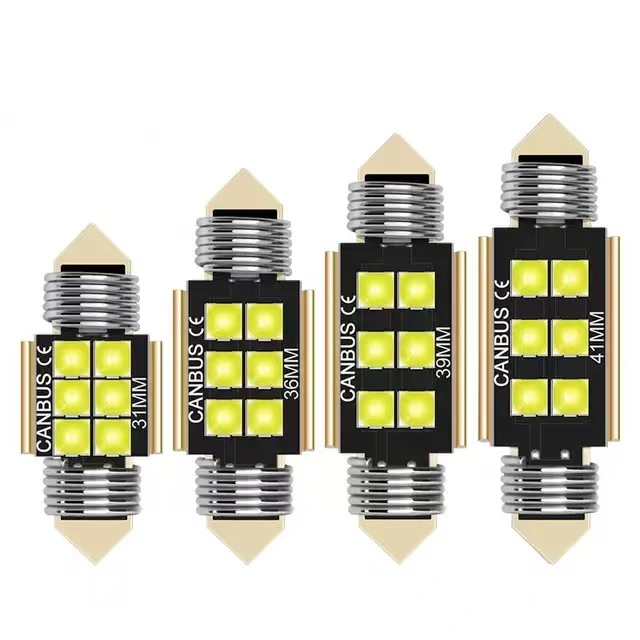 Новый автомобильный светодиодный двойной точечный свет 3030 6SMD свет для чтения 31мм 36мм 39мм 41мм свет для номерного знака