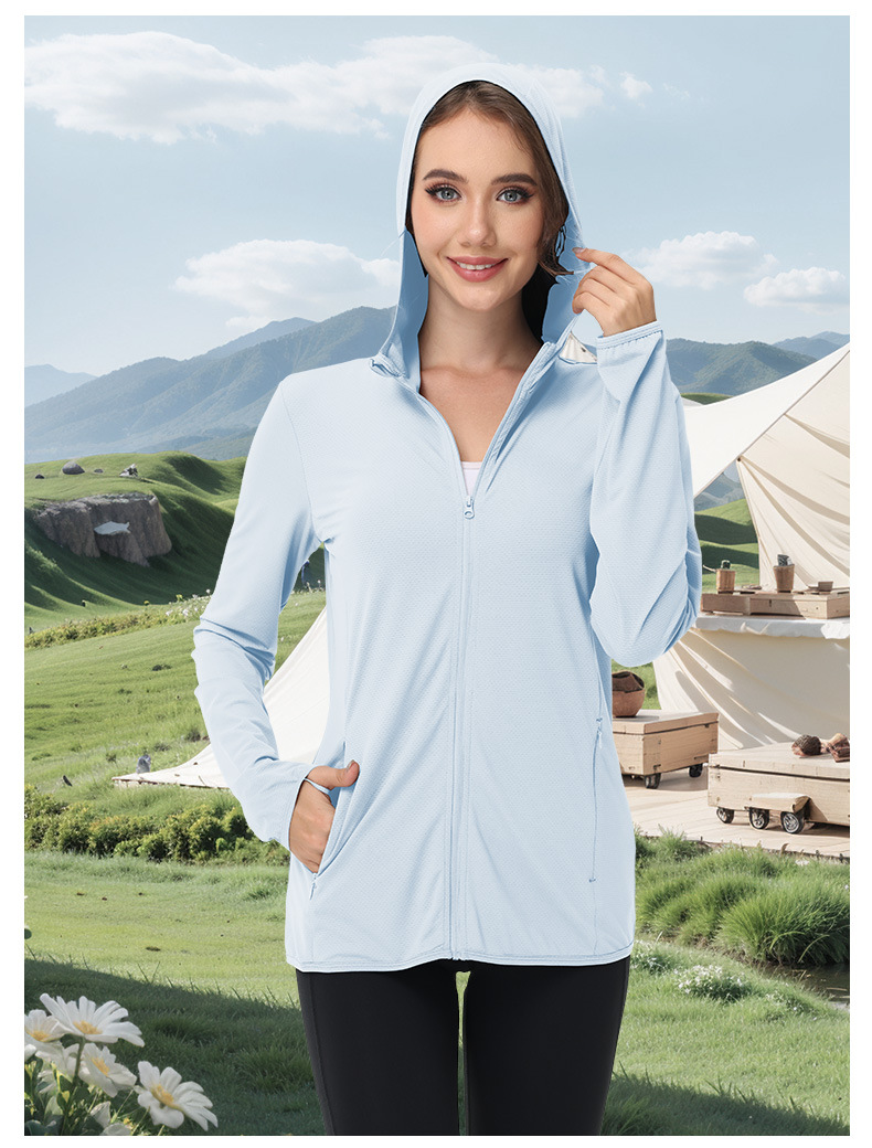 Summer Women's Sunscreen Clothing plus size Women's Thin Coat UV Protection Outdoor Long Sleeve Cross-border Explosions Export