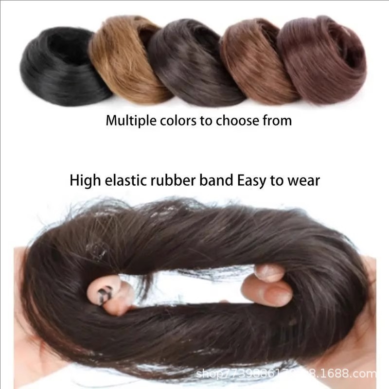 Low Bun Wig Hair Tie Bun Ancient Style Wig Bun Fluffy Hair Accessory