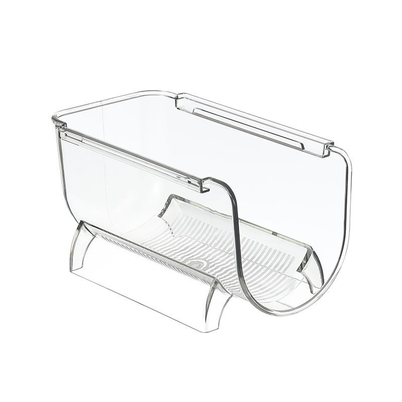 Red Wine Rack Refrigerator Storage Cabinet Plastic Storage Rack Beer Beverage Organizer Display Rack Stackable Storage Rack