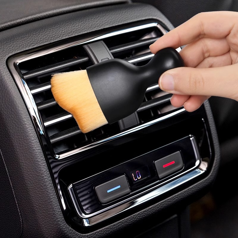 Car Interior Dust Sweeping Soft Bristle Brush Car Washing Tool Keyboard Gap Car Dust Removal Brush Air Outlet Cleaning Brush