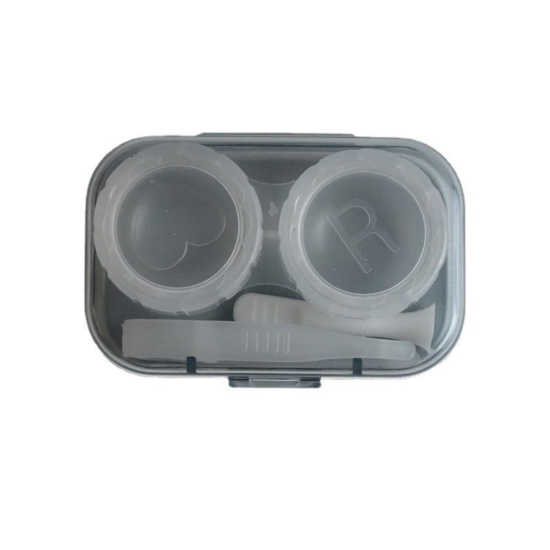 Contact Lens Case, Contact Lens Box, Care Box, Portable Storage Box, High-End, Simple and Lightweight Companion Box, Double Box