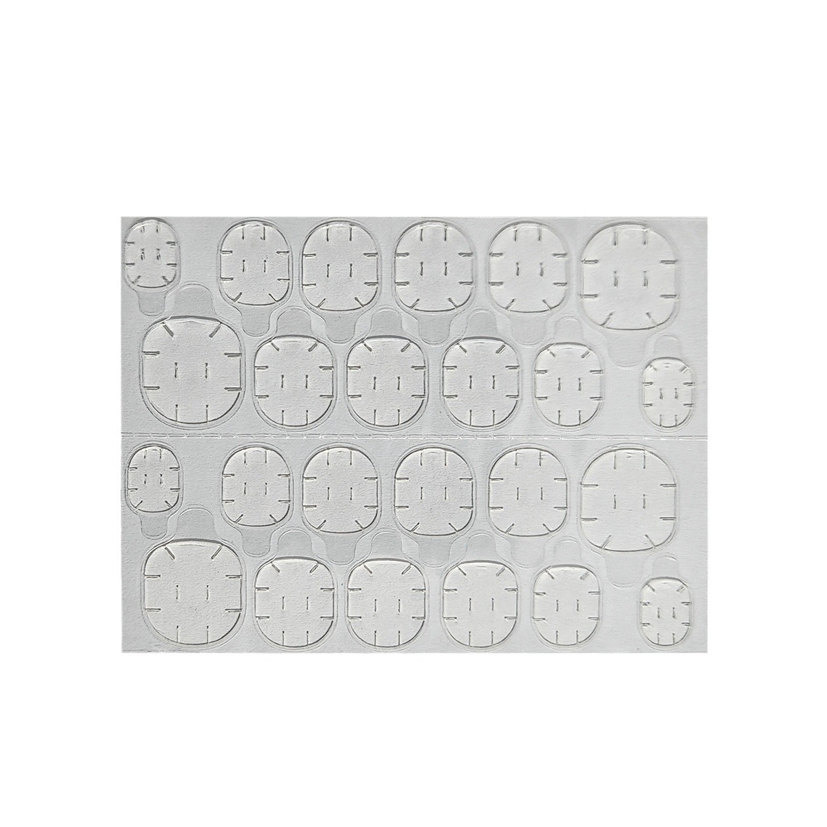 Manicure Wholesale Domestic Jelly Glue Double-Sided Tape Waterproof Indentation Transparent Invisible Wearable Nail Patch Adhesive Thickeneded 24 Capsules