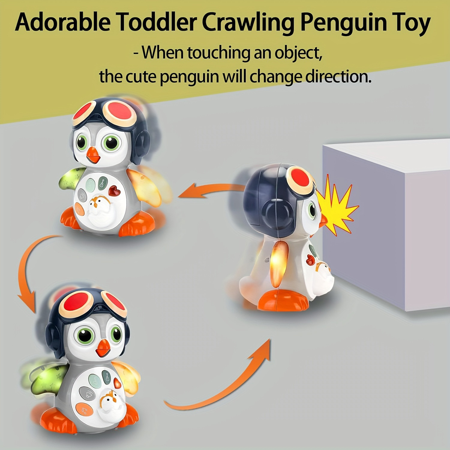 Cross-Border Electric Universal Light Music Swinging Dancing Penguin Early Education Enlightenment Walking Pet Popular Children's Toy