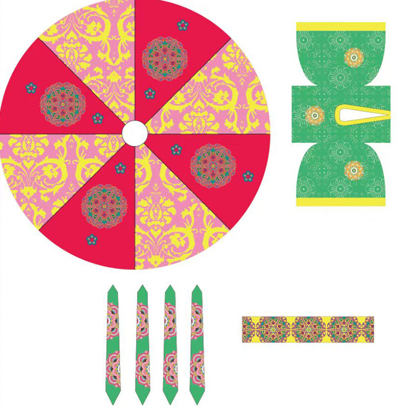 Source manufacturers Chunya spinning polyester taffeta printed fabric laser positioning cutting knitted fabric polyester fabric laser cutting