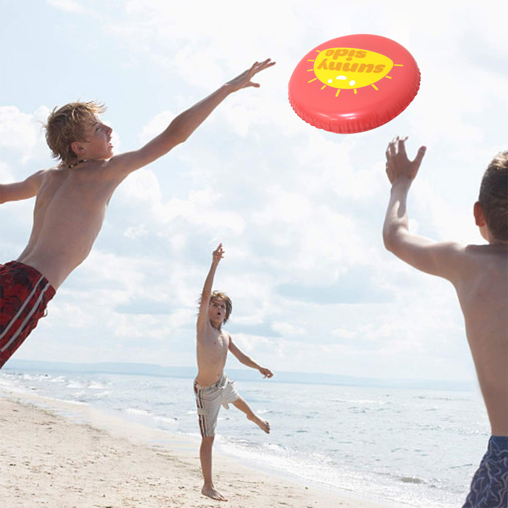Cross-Border Pvc Inflatable Soft Flying Disc Outdoor Sports Inflatable Flying Disc Toy Cartoon Creative Parent-Child Interactive Large Flying Disc