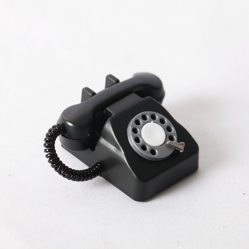 1:12 Dollhouse Dollhouse Nostalgic Mini Telephone Miniature Scene Decoration