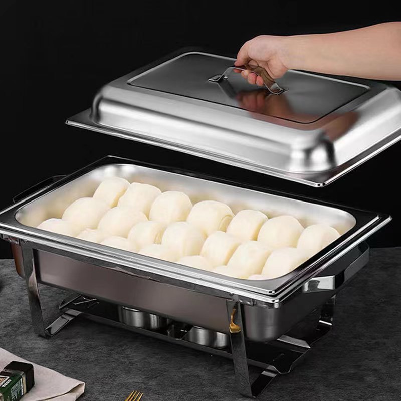 Factory Direct sales chafing dish cross-border stainless steel commercial buffet stove heating alcohol early stove insulation furnace