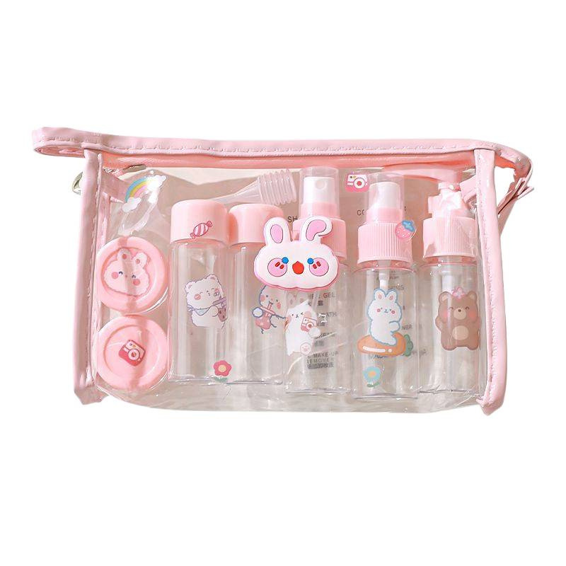 Cosmetics Dispensing Bottle Set Travel Size Portable Push-Type Skin Care Product Sample Empty Bottle Spray Bottle Spray Bottle