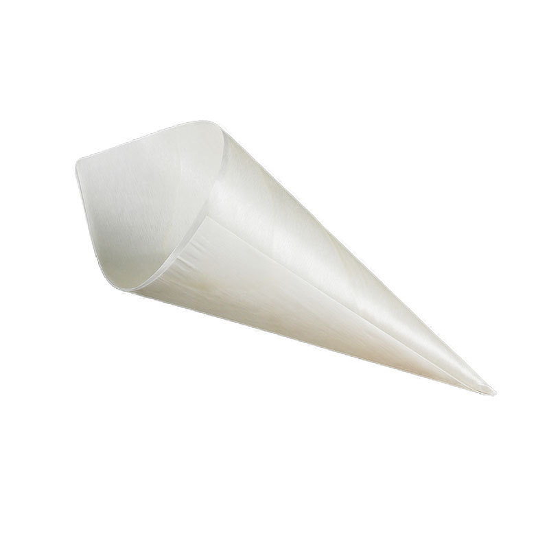 Disposable Wooden Ice Cream Cone Horn-Shaped Conical Snack Fries Candy Packaging Box Veneer Roll