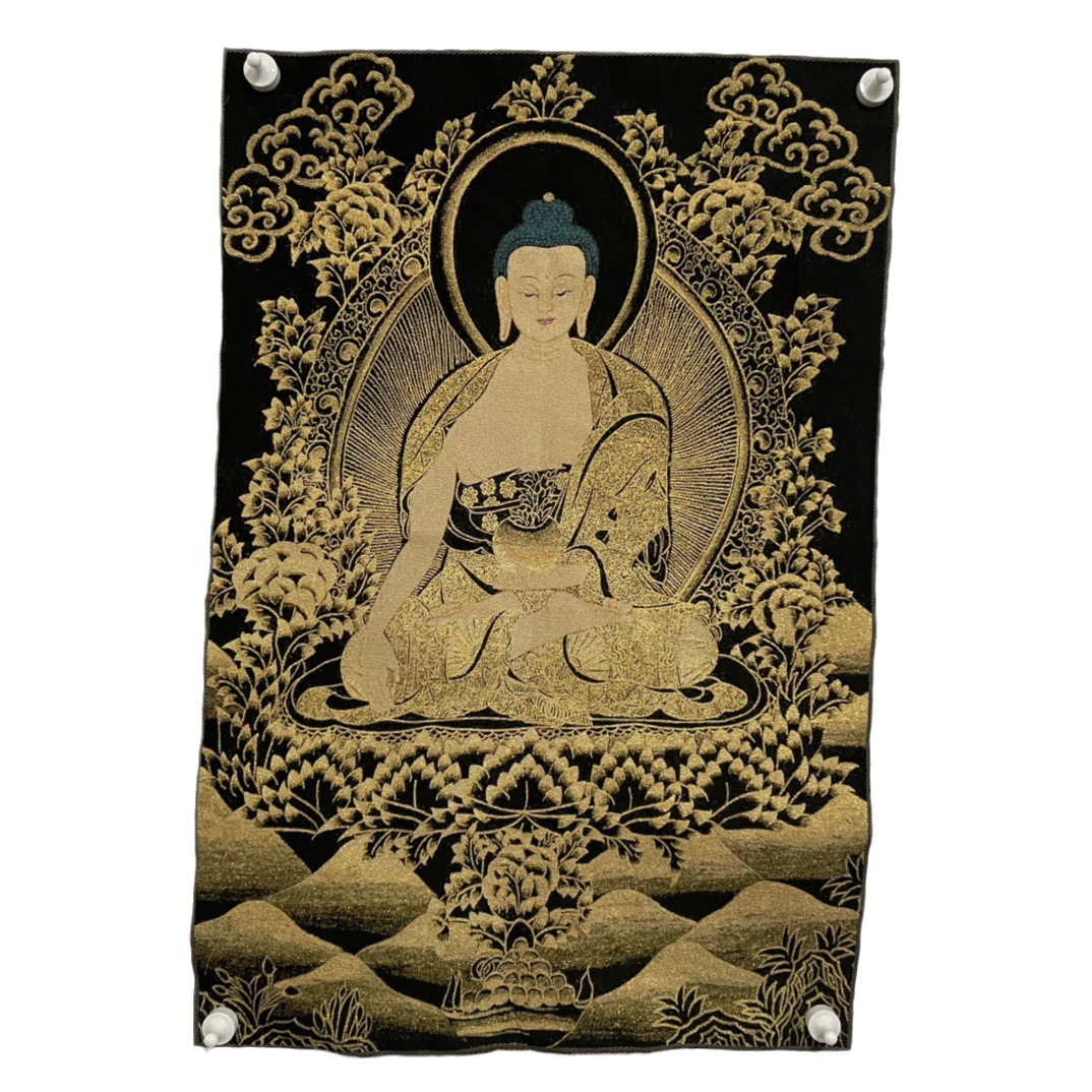 Antique-Style Chinese Painting Silk Brocade Tapestry Thangka Buddha Statue Nepal Portrait Collection Art Decorative Painting Thangka Collection