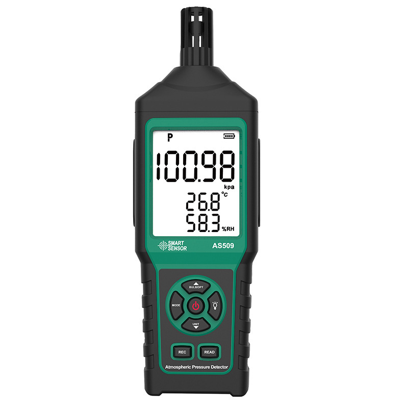 Xima As509 Atmospheric Pressure Gauge Pressure Recorder Temperature and Humidity Dew Point Wet Bulb Digital Atmospheric Barometer