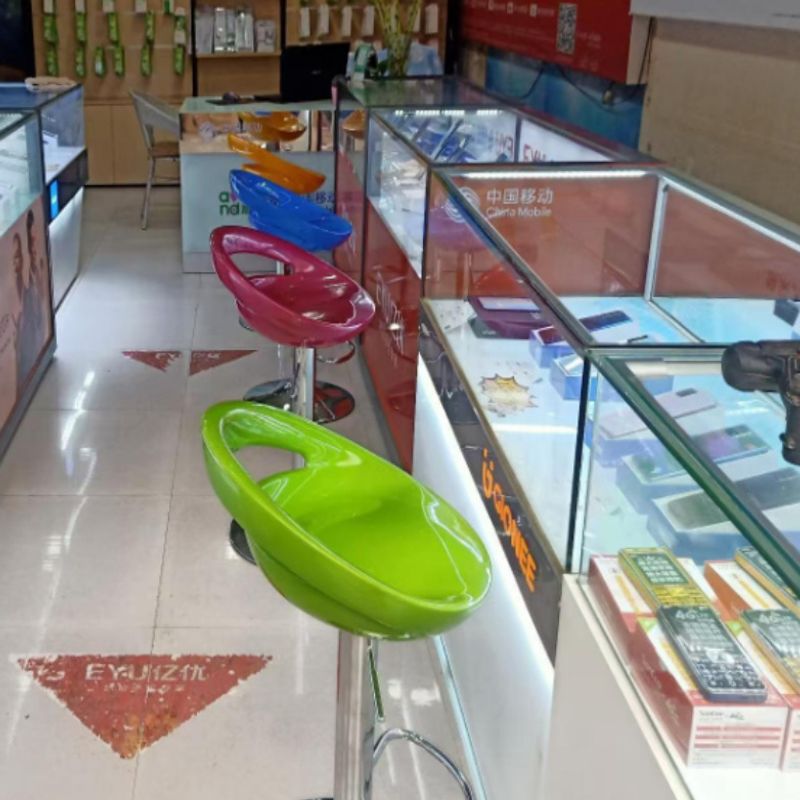 Fashion Adjustable Bar Stool Home Computer Chair Bar Chair with Backrest High Stool Dining Chair Swivel Front Desk Cashier Stool