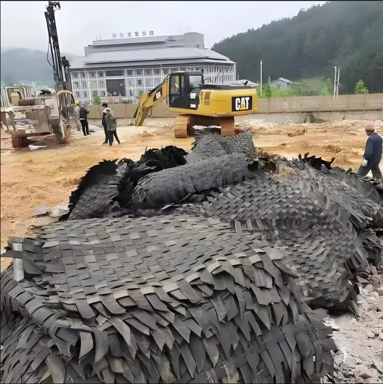 1.8×1.8 Dynamite Net Mat Rubber Dynamite Blanket 1m × 1m Blasting Dynamite Blanket Mining Tunnel Extraction Dynamite Blanket