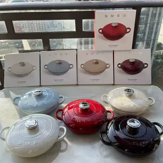 Эмальированная кастрюля SM Smee EG для морепродуктов, суповая, 26см, чугунная, для домашнего использования