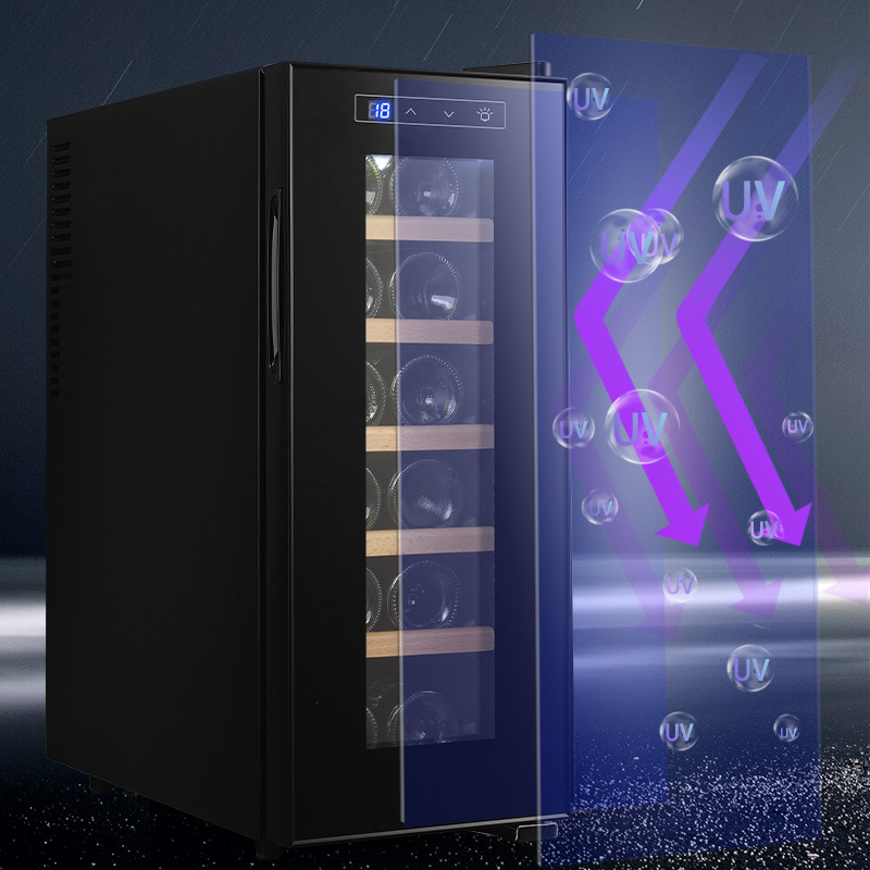 Laputini Cross-Border Best-Selling 12 Electronic Constant Temperature Wine Cabinets Household Small Wine Refrigerators Source Manufacturer