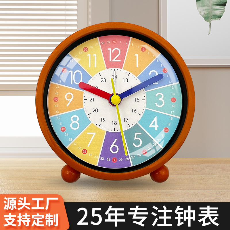 [4 дюйма 10 см] маленькие будильники для студентов, детские часы, настольные милые многофункциональные учебные часы, будильник