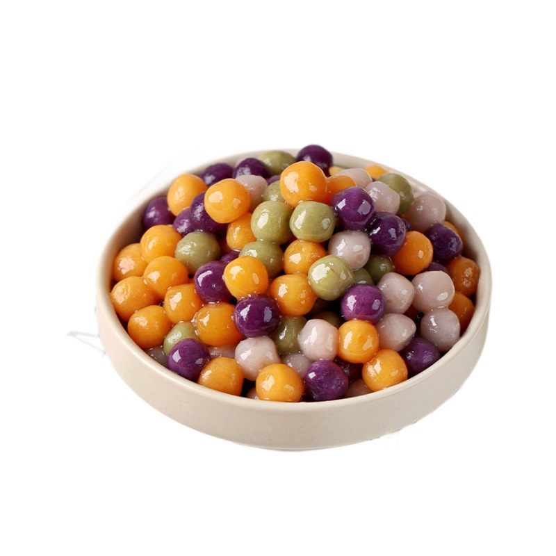Three-Color Low-Sugar Taro Balls Mixed Package Handmade Small Taro Balls Semi-Finished Products Large Batch Milk Tea Shop Special Ingredients 0 Added