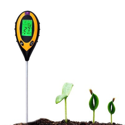 Четырехфункциональный тестер почвы, цифровой детектор почвы, тестер pH почвы, измеритель света, термометр
