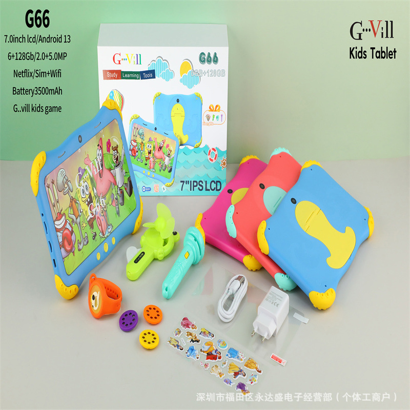 G66 children's tablet cross-border explosions game education WIFI card call camera