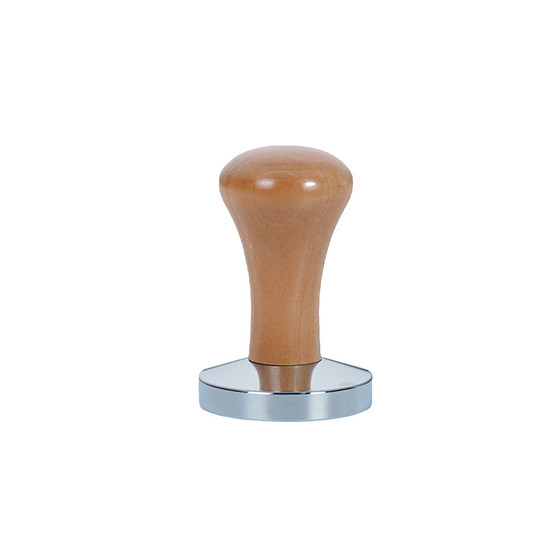Coffee Tamper Stainless Steel Espresso Tamper Hammer Powder Dispenser Red Precious Handle 515358mm Powder Dispenser Tool