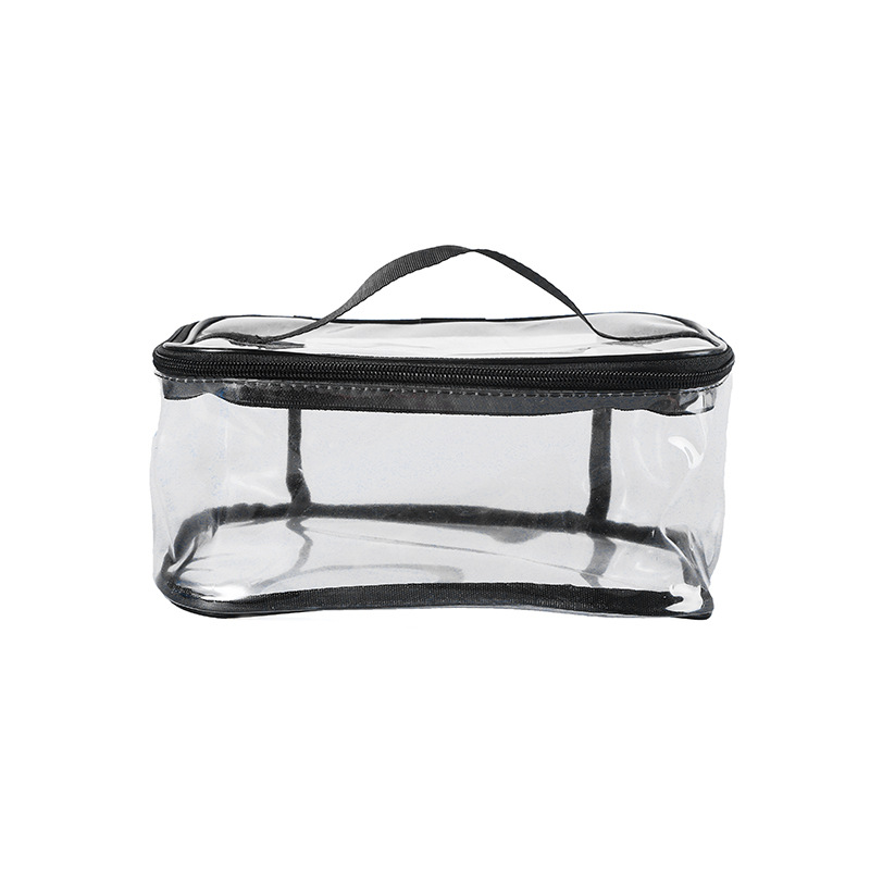 Transparent PVC Wash Bag Multifunctional Cosmetic Portable Storage Bag Large Capacity Waterproof Wash Zipper Bag for Travel
