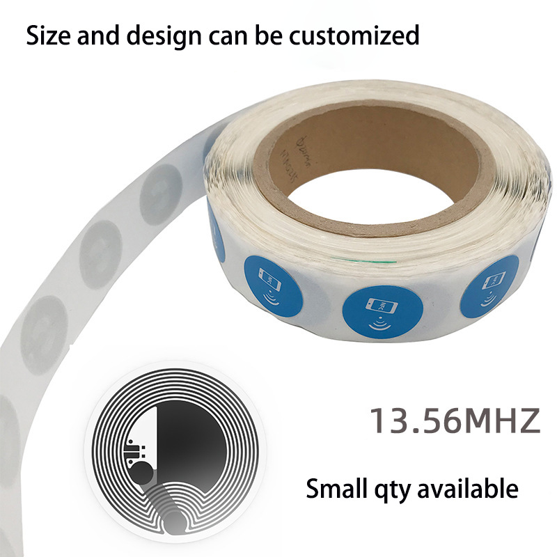 Spot Nfc Chip Sticker Wet Inlay Label 213 215 Chip Label Nfc Anti-Magnetic Label Sticker Anti-Metal